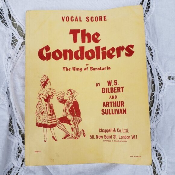 Gilbert and Sullivan "The Gondoliers" Director's Vocal Score - Picture 1 of 5